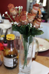 Chocolate-Dipped Bacon Rose